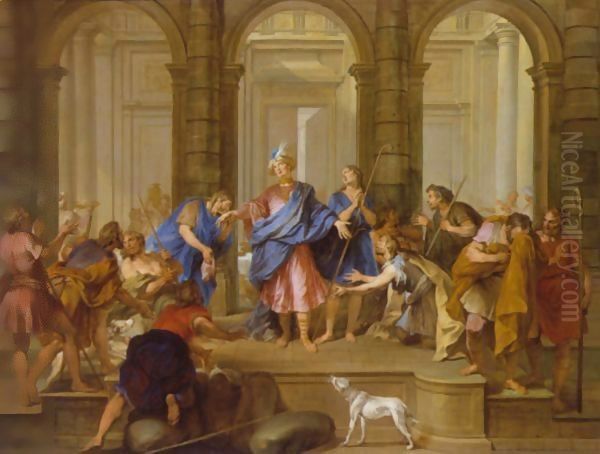 Joseph Recognized By His Brothers And The Adoration Of The Magi A Pair Of Paintings Oil Painting by Nicolas Bertin