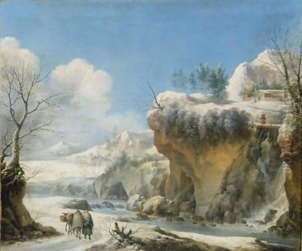 Winter Landscape 2 Oil Painting by Francesco Foschi