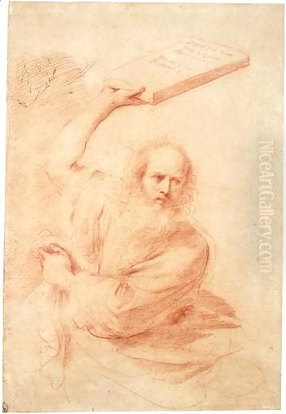 Moses Oil Painting by Giovanni Francesco Barbieri