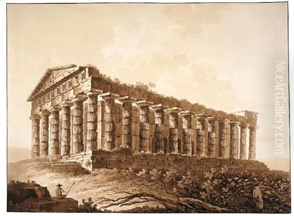 The Ruins Of The Temple Of Concord, Agrigento Oil Painting by Franz Keisermann