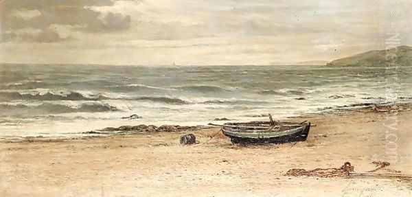 Beach scene Oil Painting by Albert Hodder