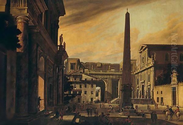 The Chimney Of The Building Oil Painting by Viviano Codazzi