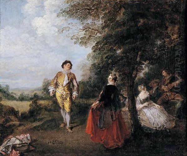 Fete galante Oil Painting by Nicolas Lancret