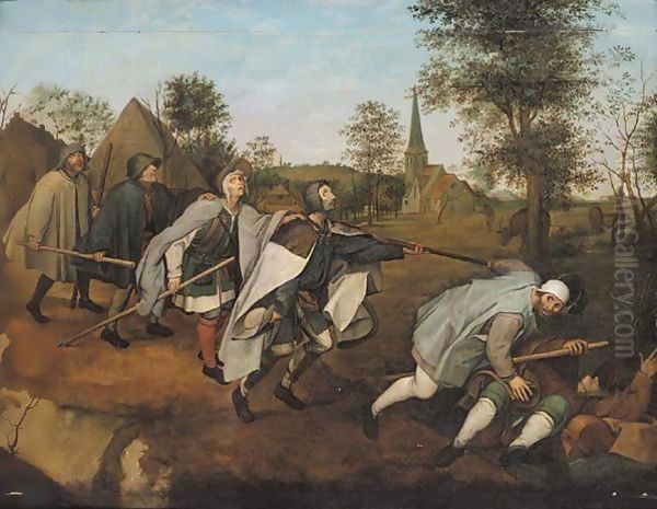 The Blind Leading The Blind Oil Painting by Pieter The Elder Brueghel