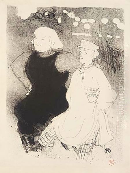 Au Moulin Rouge L'Union Franco-Russe Oil Painting by Henri De Toulouse-Lautrec