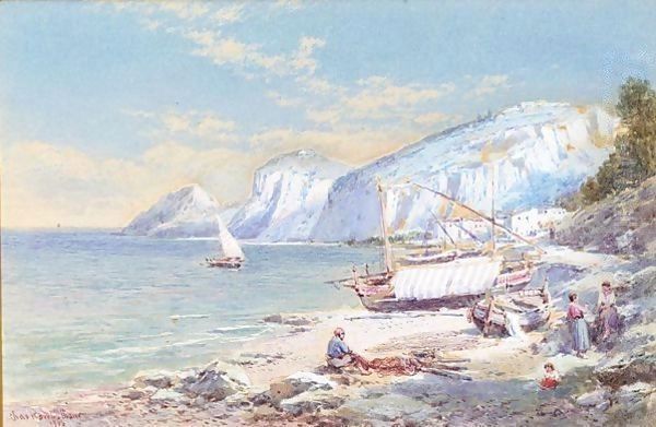 Capri Oil Painting by Charles Rowbotham