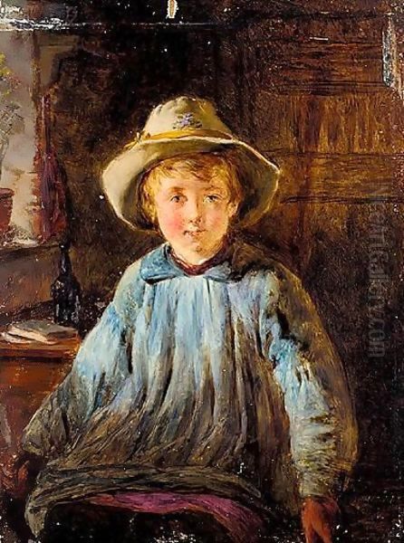 Farmer's Boy Oil Painting by William Henry Knight