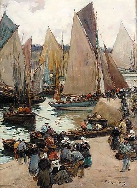 Concarneau Oil Painting by Fernand Marie Eugene Legout-Gerard