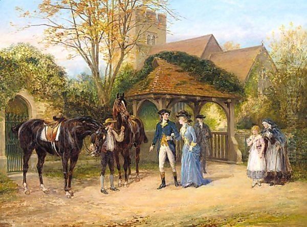 The Sunday Ride Oil Painting by Heywood Hardy