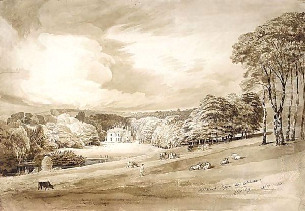 A View Of Kidbrook, Sussex Oil Painting by Cornelius Varley