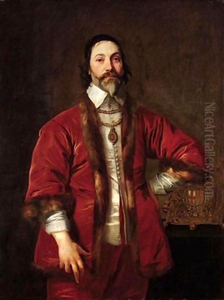 Portrait Of Sir Francis Crane (1579-1636) Oil Painting by Sir Anthony Van Dyck