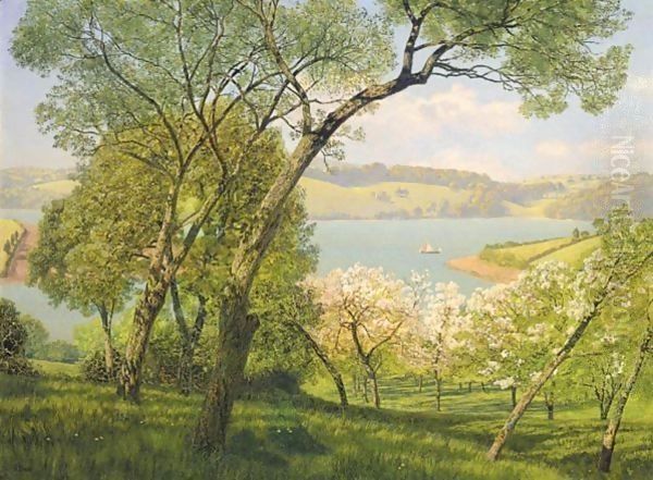 The River Dart Oil Painting by John Edward Brett