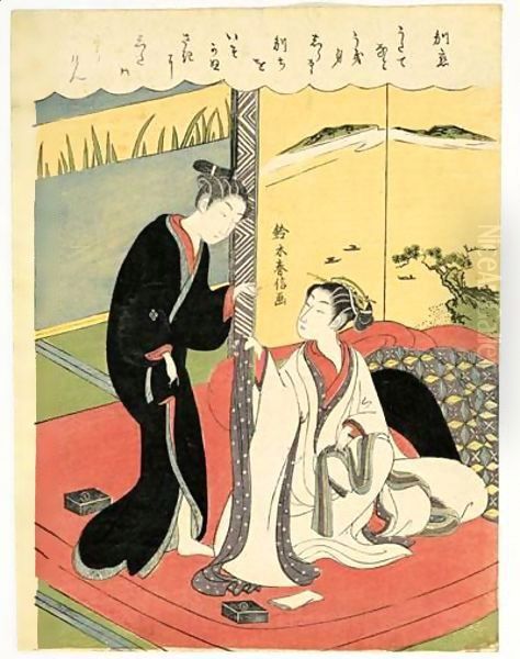 Le Depart Oil Painting by Suzuki Harunobu