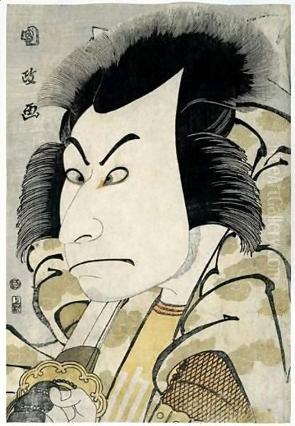 Portrait En Buste De L'Acteur Nakamura Nakazo II Dans Un Role Non Identifie Oil Painting by Utagawa Kunimasa