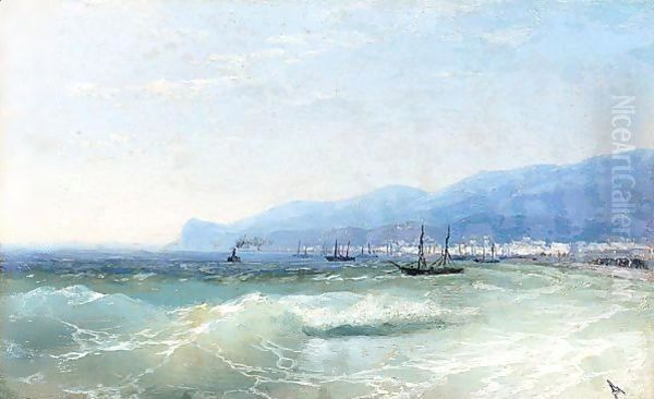 View Of Feodosia, 26th September 1897 Oil Painting by Ivan Konstantinovich Aivazovsky