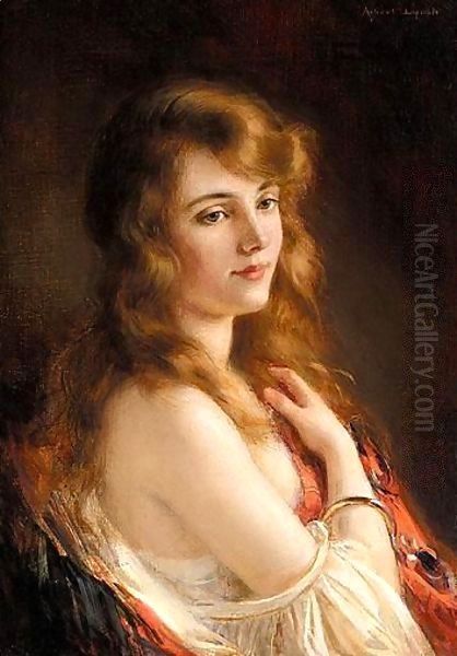 A Beauty Oil Painting by Albert Lynch