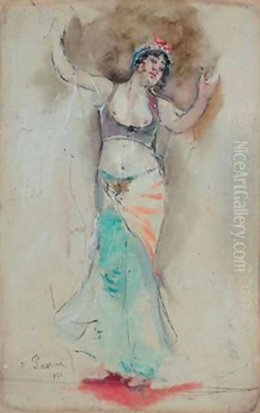 Danseuse Orientale Oil Painting by Alberto Pasini