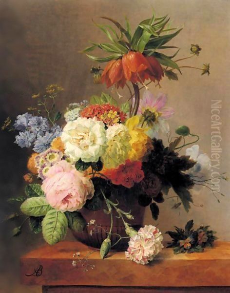 Still-Life With Assorted Flowers Oil Painting by Arnoldus Bloemers