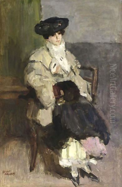 A'Une Parisienne A' Oil Painting by Isaac Israels