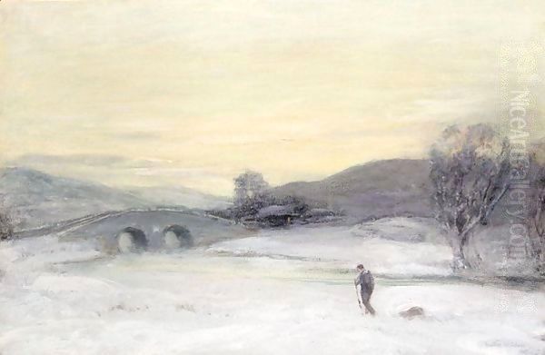 Winter Landscape Oil Painting by Walter McAdam