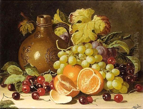 Still Life With Oranges And Jug Oil Painting by Charles Thomas Bale