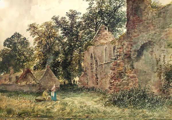 Beauly Abbey Oil Painting by Samuel Bough