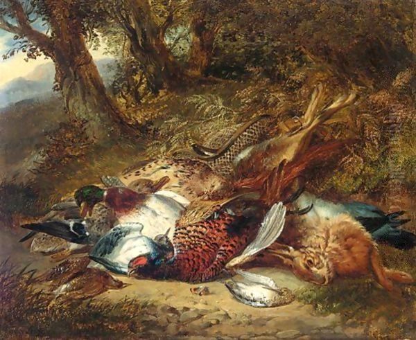 Still Life Of Dead Game Oil Painting by John Wainwright