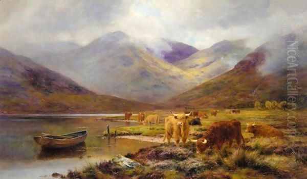 A Glen In Ardgour Oil Painting by Louis Bosworth Hurt