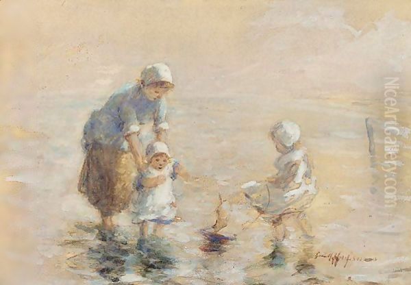 The Toy Boat Oil Painting by Robert Gemmell Hutchison