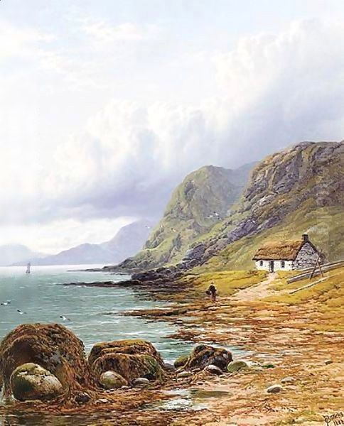 The Arran Coast Oil Painting by George Blackie Sticks