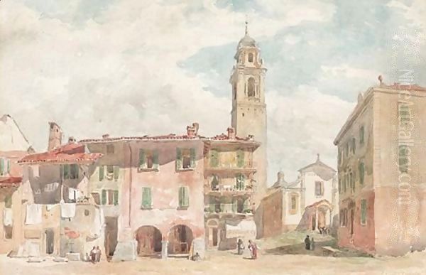 Palanza, Italy Oil Painting by Edward Angelo Goodall