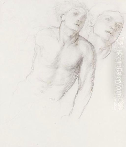 Studies Of A Male Figure Oil Painting by Sir Edward John Poynter