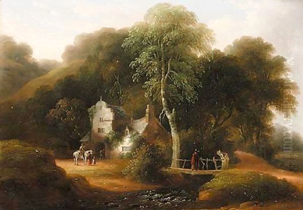 Ogwell Mill, South Of Devon Oil Painting by John Wallace Tucker