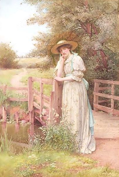 Dreaming Oil Painting by Charles Edward Wilson