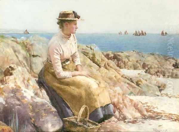 The Limpet Gatherer Oil Painting by Walter Langley