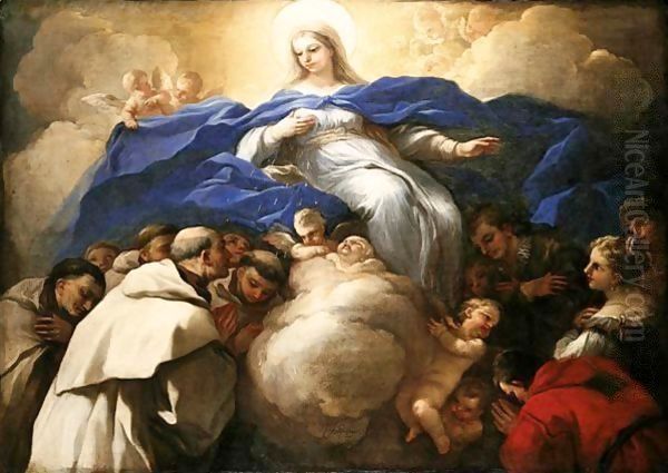 The 'Madonna Della Misericordia' Oil Painting by Luca Giordano