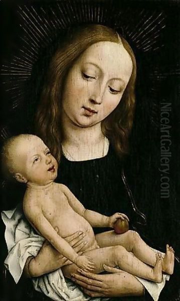 The Virgin And Child With An Apple Oil Painting by Unknown Painter