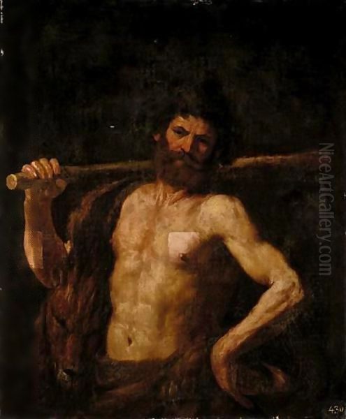 Hercules Oil Painting by Giovanni Francesco Barbieri