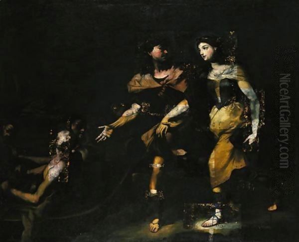 The Abduction Of Helen Oil Painting by Luca Giordano