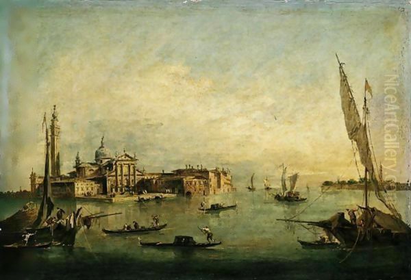 Venice, A View Of San Giorgio Maggiore Oil Painting by Francesco Guardi