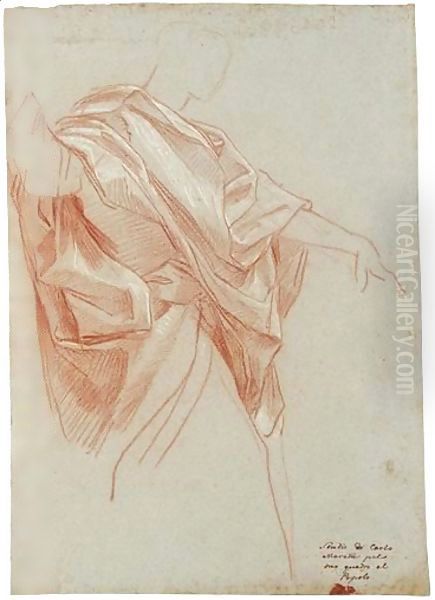 Study For The Figure Of Saint John The Evangelist Oil Painting by Carlo Maratta or Maratti