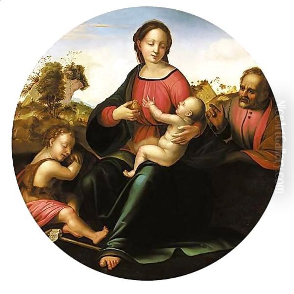 Madonna Del Cardellino Oil Painting by Raphael (Raffaello Sanzio of Urbino)