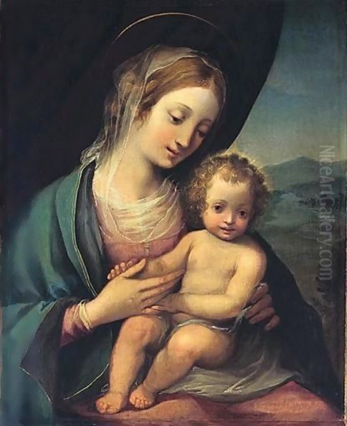 The Madonna And Child Oil Painting by Ventura Salimbeni