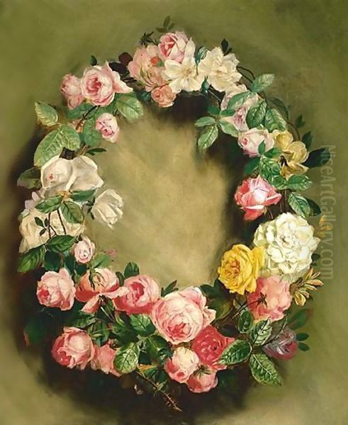 Couronne De Roses Oil Painting by Pierre Auguste Renoir