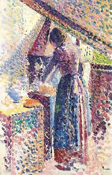 La Cuisiniere Oil Painting by Maximilien Luce