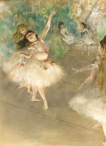 Danseuses 2 Oil Painting by Edgar Degas