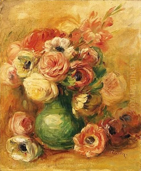 Nature Morte Aux Roses Oil Painting by Pierre Auguste Renoir