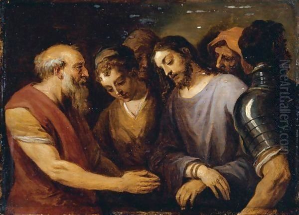 Christ Before Pilate Oil Painting by David The Younger Teniers