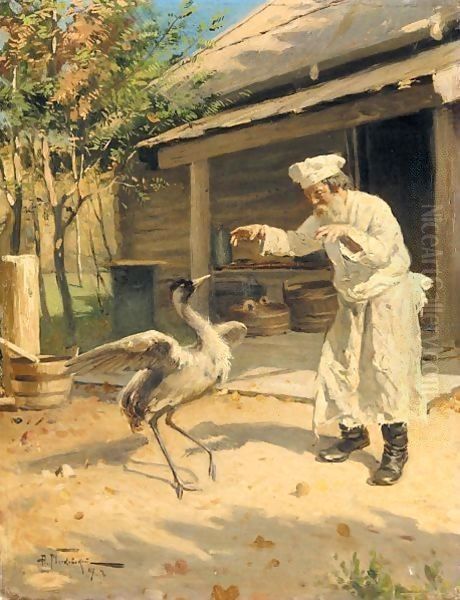 The Dancing Crane Oil Painting by Aleksandr Vladimirovich Makovsky