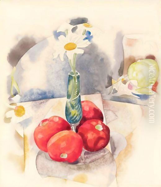 Daisies And Tomatoes Oil Painting by Charles Demuth